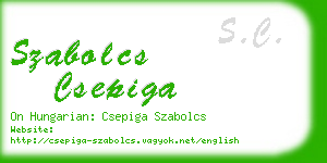 szabolcs csepiga business card